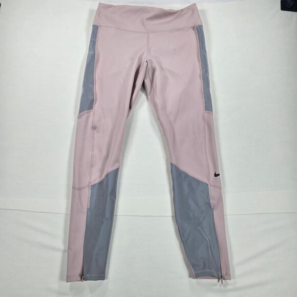 Nike High Rise Epic Lux Tight Fit Running Division Leggings in Pink Size Large - Picture 2 of 9